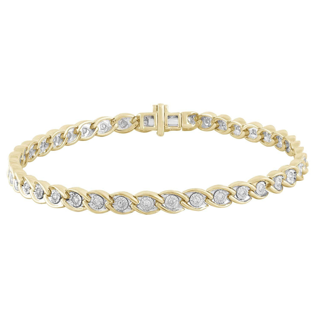 Bracelet with 0.5ct Diamonds in 9K Yellow Gold