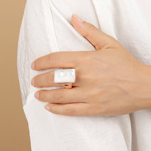 Load image into Gallery viewer, Bronzallure Rectangular Stone Adjustable Ring