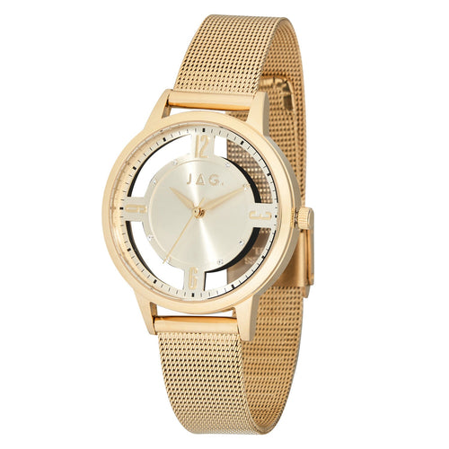 Jag Como Gold Stainless Steel Mesh 36mm Watch