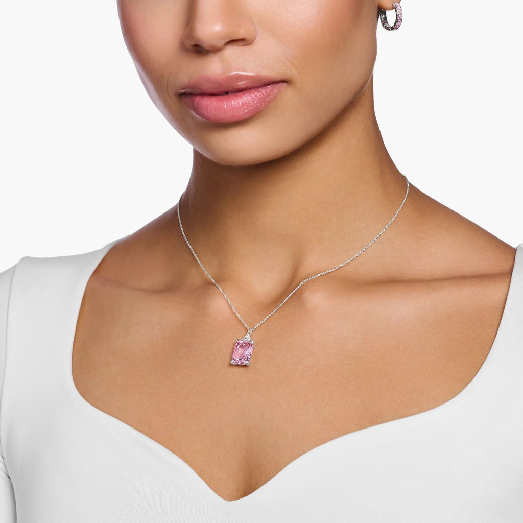 THOMAS SABO Heritage Pink Stone Necklace