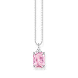 THOMAS SABO Heritage Pink Stone Silver Necklace