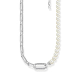 Thomas Sabo Necklace Links And Pearls Silver