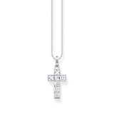 THOMAS SABO Heritage Cross White Stones Necklace