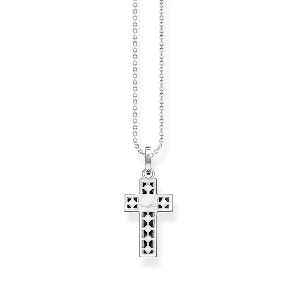 THOMAS SABO Heritage Black Cross Necklace