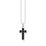 THOMAS SABO Heritage Black Cross Necklace