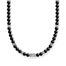 Load image into Gallery viewer, THOMAS SABO Tiger&#39;s Eye Black Bead Necklace