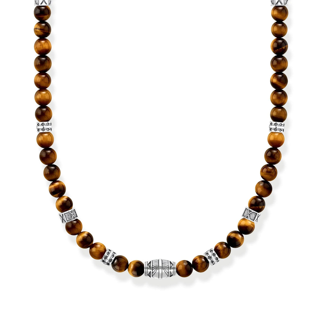 THOMAS SABO Rebel Tiger's Eye Bead Necklace