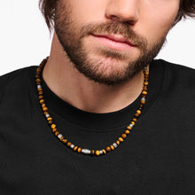 Load image into Gallery viewer, THOMAS SABO Rebel Tiger&#39;s Eye Bead Necklace