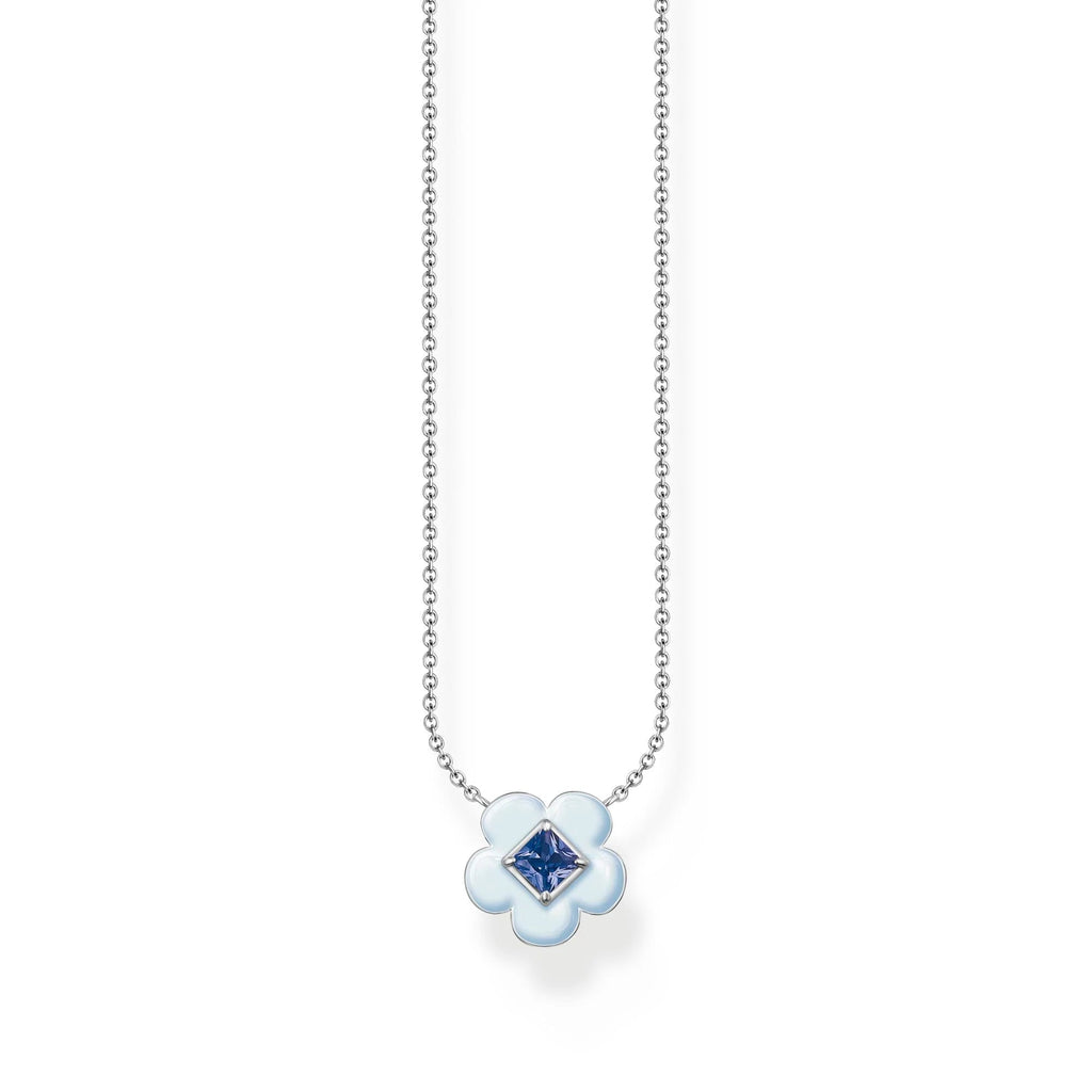 THOMAS SABO Blue Stone Flower Necklace