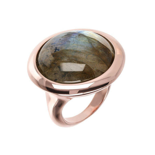 Bronzallure Labradorite Bezel Set Ring
