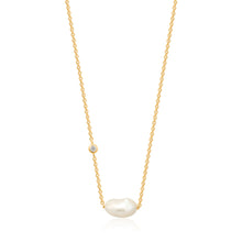 Load image into Gallery viewer, Ania Haie Pearl Necklace Gold