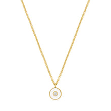 Load image into Gallery viewer, Ania Haie Optic White Enamel Disc Gold Necklace