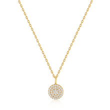 Load image into Gallery viewer, Gold Glam Disc Pendant Necklace