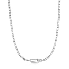 Load image into Gallery viewer, Ania Haie Silver Sparkle Chain Interlock Necklace