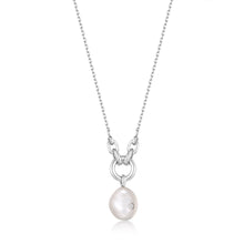 Load image into Gallery viewer, Ania Haie Silver Pearl Sparkle Pendant Necklace