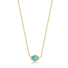 Load image into Gallery viewer, Ania Haie Gold Turquoise Wave Necklace