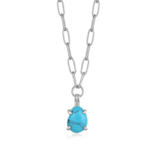 Load image into Gallery viewer, Ania Haie Silver Turquoise Chunky Chain Drop Pendant Necklace