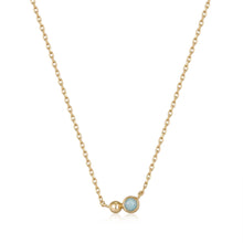 Load image into Gallery viewer, Ania Haie Gold Orb Amazonite Pendant Necklace