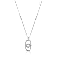 Load image into Gallery viewer, Ania Haie Silver Orb Link Drop Pendant Necklace