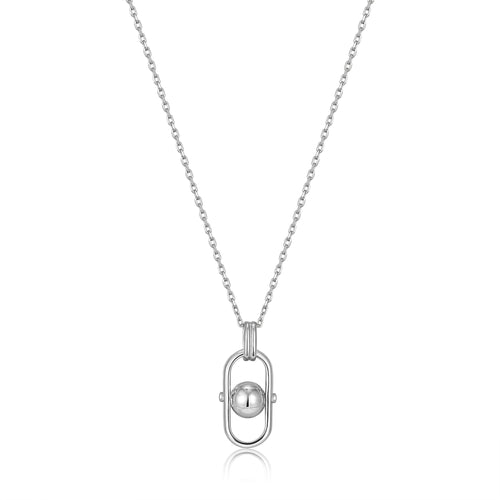 Ania Haie Silver Orb Link Drop Pendant Necklace