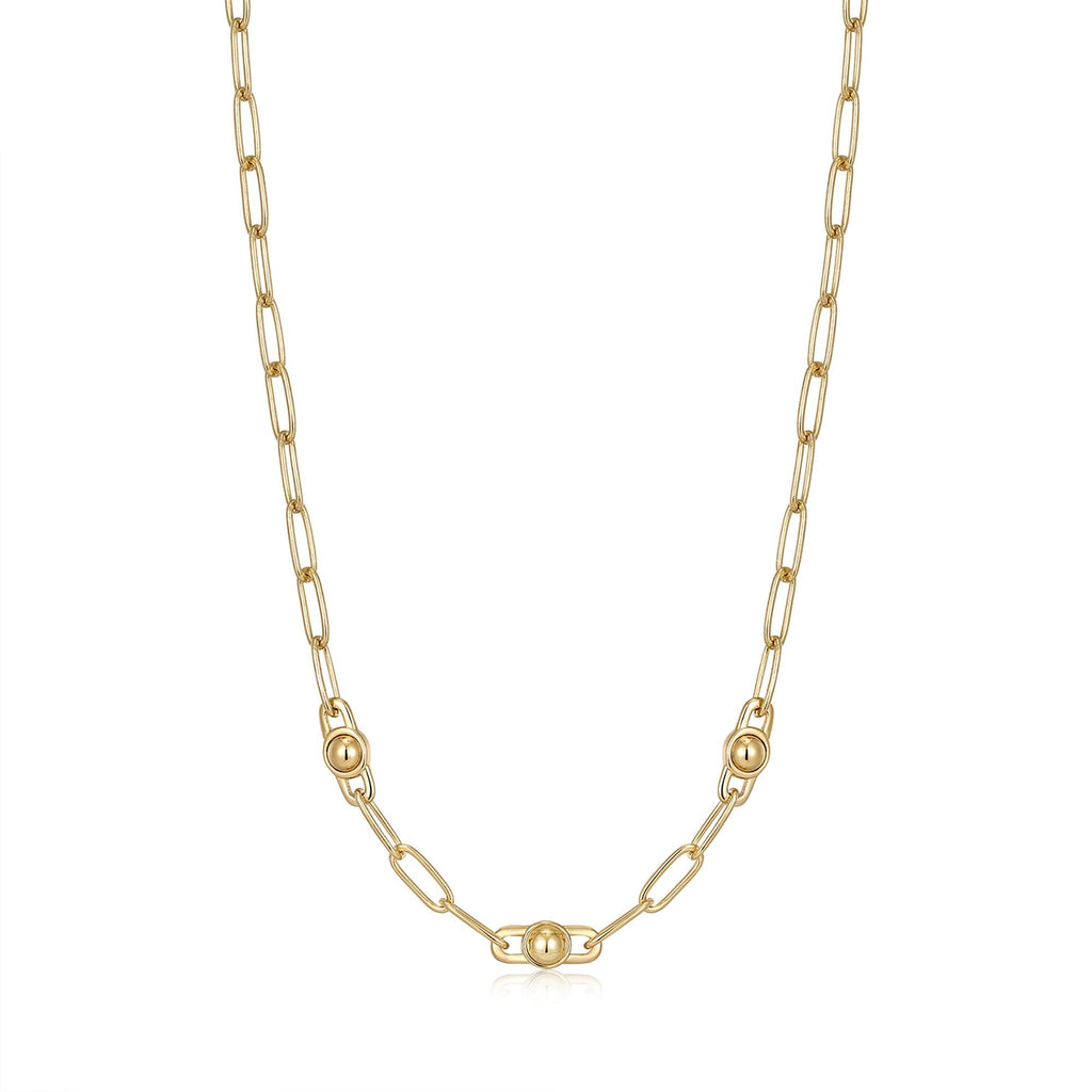 Ania Haie Gold Orb Link Chunky Chain Necklace