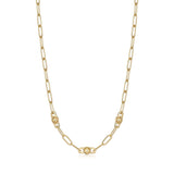 Ania Haie Gold Orb Link Chunky Chain Necklace