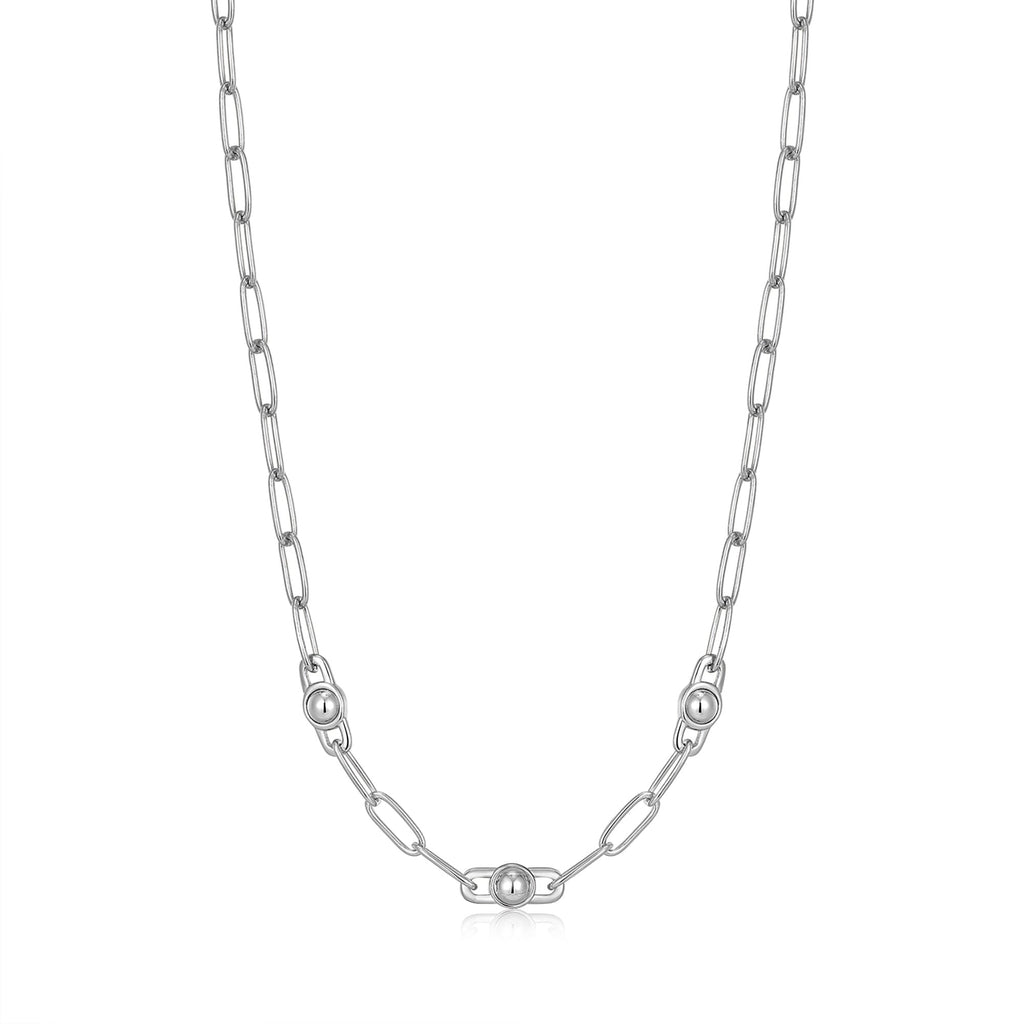 Ania Haie Silver Orb Link Chunky Chain Necklace