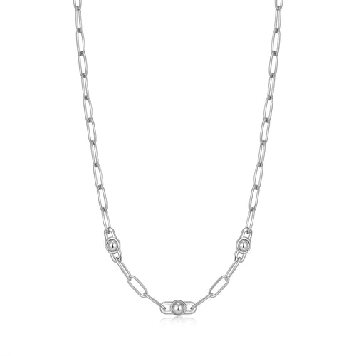 Ania Haie Silver Orb Link Chunky Chain Necklace