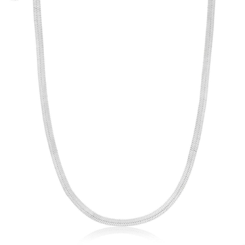 Ania Haie Silver Flat Snake Chain Necklace