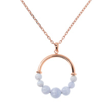 Load image into Gallery viewer, Bronzallure Circle Pendant Necklace with Natural Stone Beads