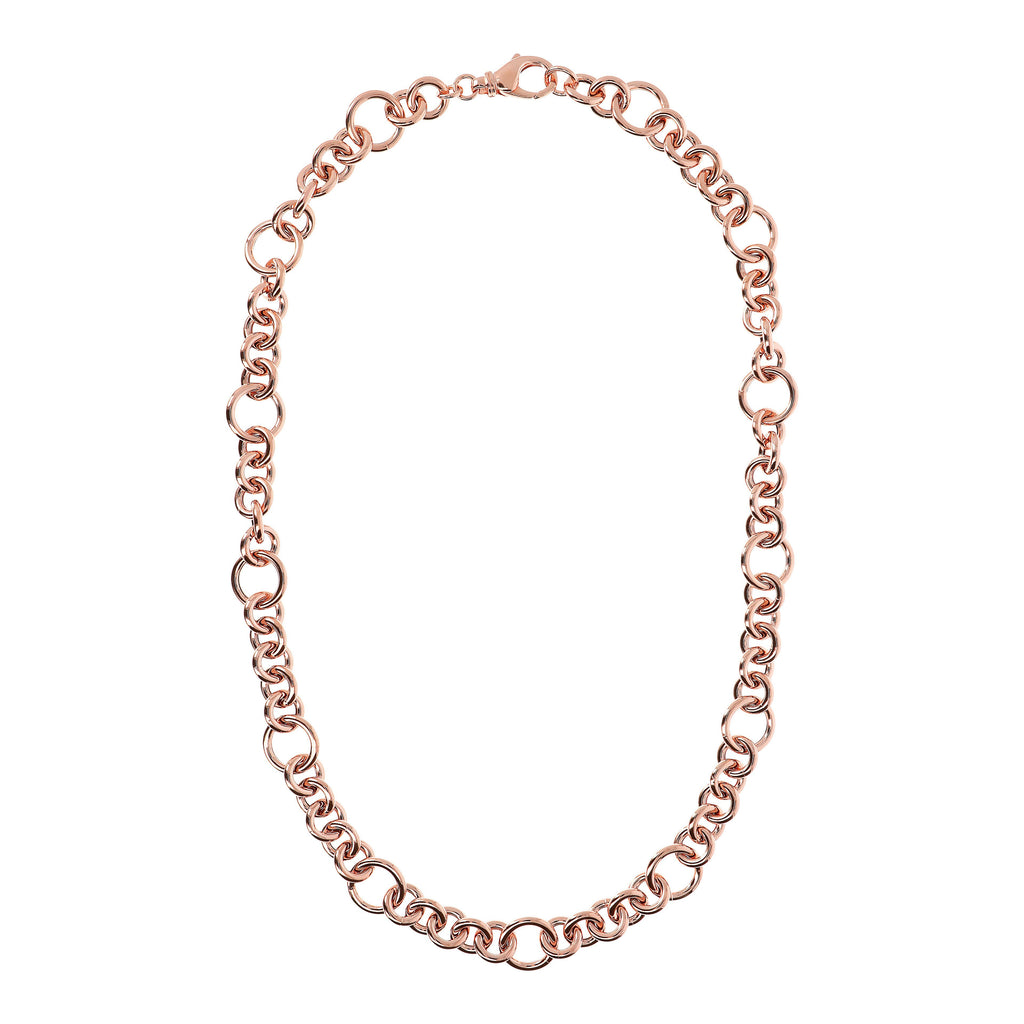 Bronzallure Necklace with Rolò Chain and Rings