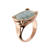 Bronzallure Queen Milky Aquamarine Ring