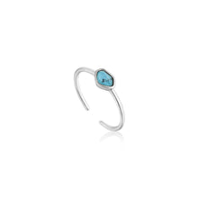 Load image into Gallery viewer, Ania Haie Turquoise Adjustable Ring - Silver