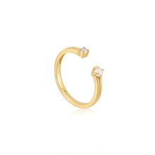 Load image into Gallery viewer, Ania Haie Gold Pearl Sparkle Adjustable Ring