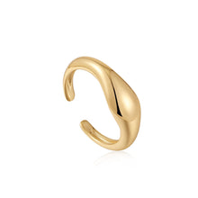 Load image into Gallery viewer, Ania Haie Gold Wave Adjustable Ring