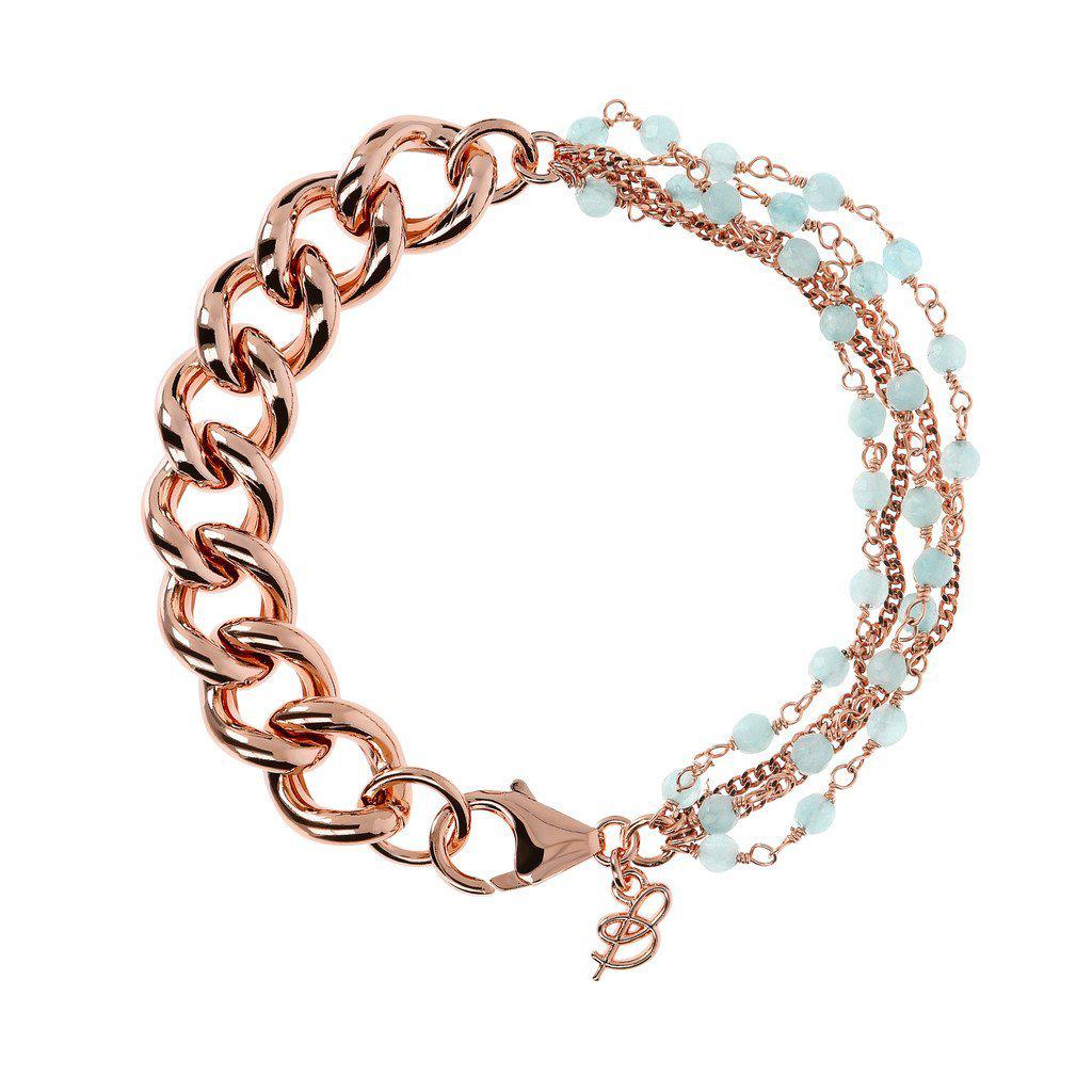 Bronzallure Rosary Bracelet Golden Ros&egrave;