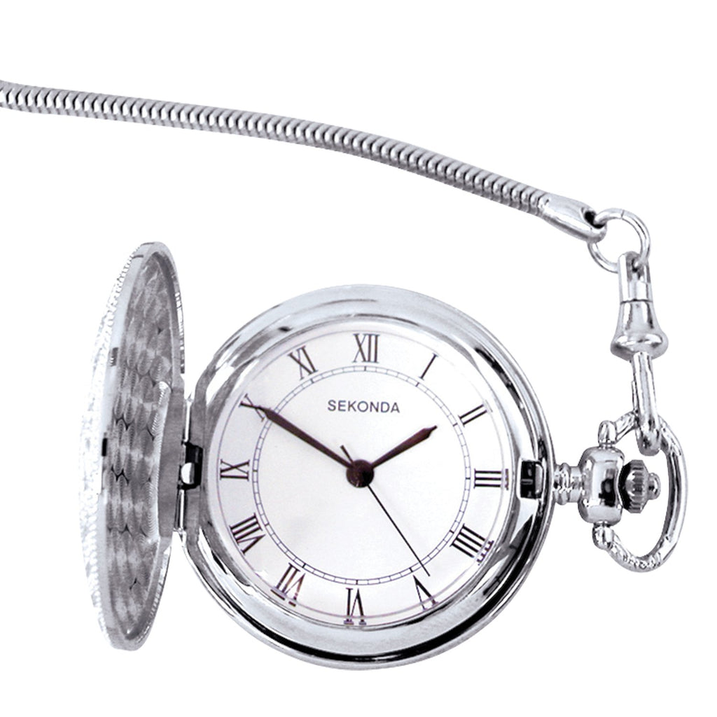 Sekonda Men's Silver Plated Pocket Watch