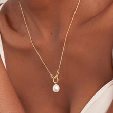 Load image into Gallery viewer, Ania Haie Gold Pearl Sparkle Pendant Necklace