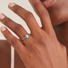 Load image into Gallery viewer, Ania Haie Silver Turquoise Wave Adjustable Ring