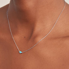 Load image into Gallery viewer, Ania Haie Silver Turquoise Wave Necklace