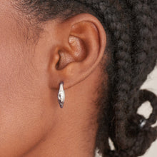 Load image into Gallery viewer, Ania Haie Silver Wave Huggie Hoop Earrings
