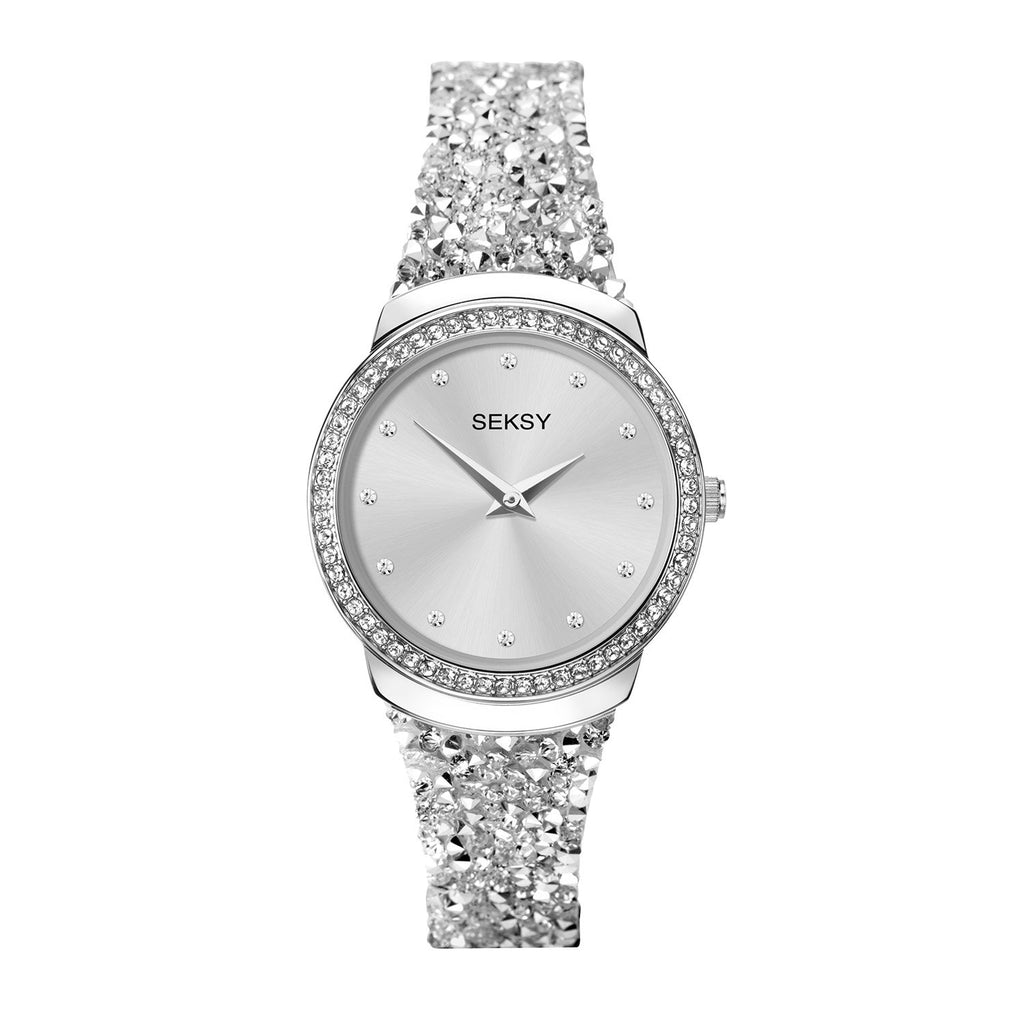 Seksy Rocks Silver Crystal Bracelet Women's Watch SY40039