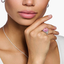 Load image into Gallery viewer, THOMAS SABO Heritage Pink Stone Silver Ring