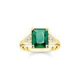 THOMAS SABO Heritage Green Cocktail Gold Ring