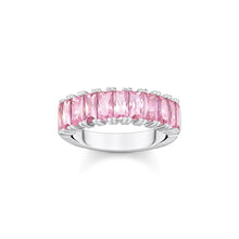 Load image into Gallery viewer, THOMAS SABO Heritage Pink Baguette Cut Silver Ring