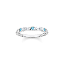 Load image into Gallery viewer, THOMAS SABO Turquoise Silver Band Ring