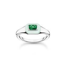 Load image into Gallery viewer, THOMAS SABO Octagon Green Stone Ring