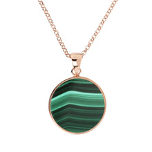 Load image into Gallery viewer, Bronzallure Malachite Disc Necklace