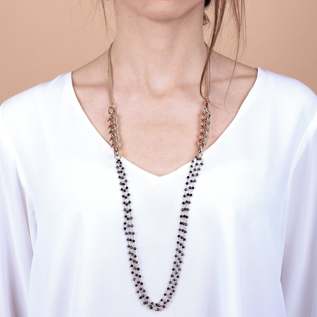 Bronzallure Multi-Strand Rosary Necklace