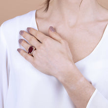 Load image into Gallery viewer, Bronzallure Romantic Plum Agate Ring